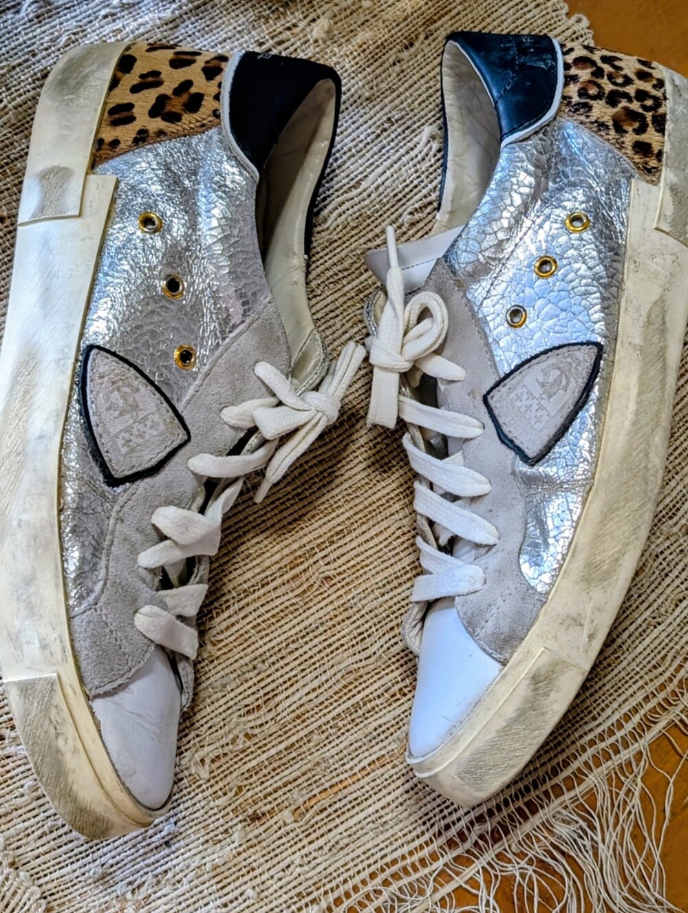Philippe Model Leopard Print Pony Hair Sneakers